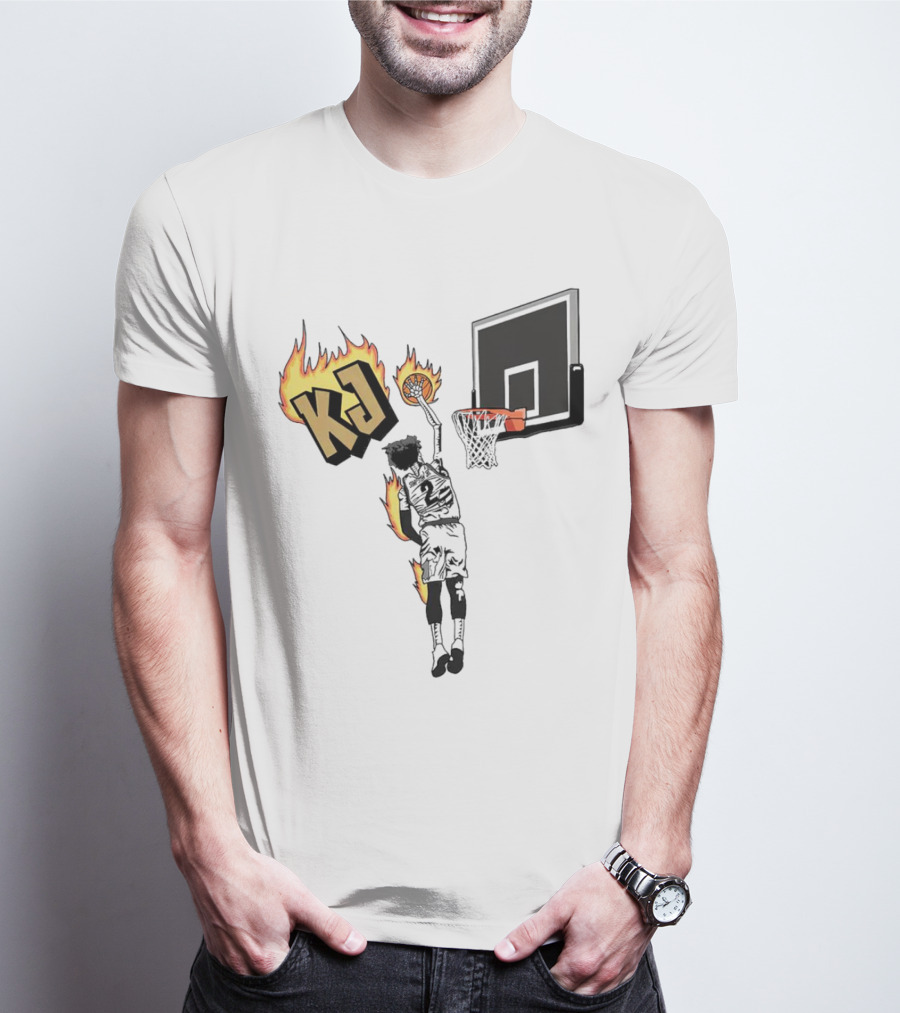 KJ Simpson Jr. Basketball Dunk Colorado Buffaloes Flame T-Shirt