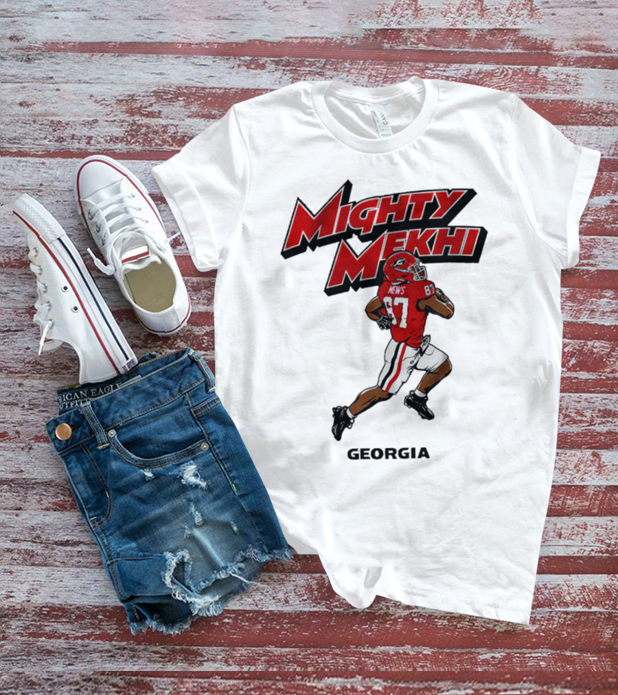 Mighty Mekhi Mews 87 Georgia Bulldogs T-Shirt