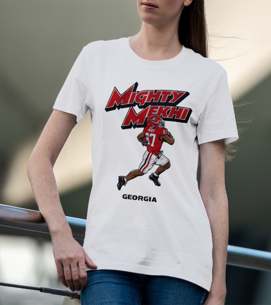 Mighty Mekhi Mews 87 Georgia Bulldogs T-Shirt