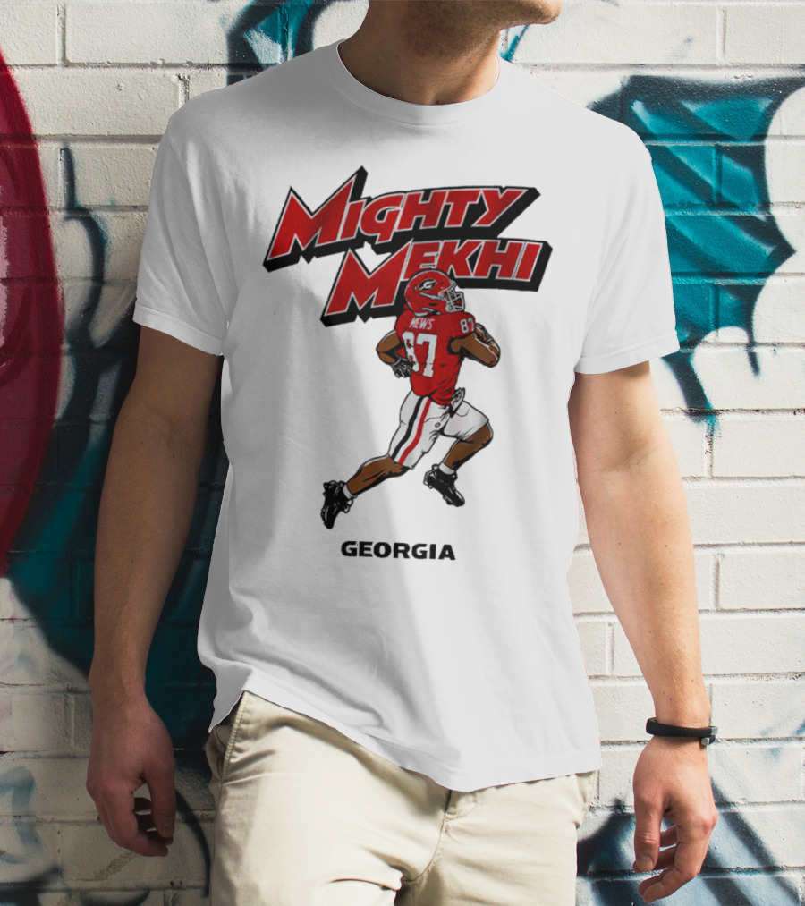 Mighty Mekhi Mews 87 Georgia Bulldogs T-Shirt