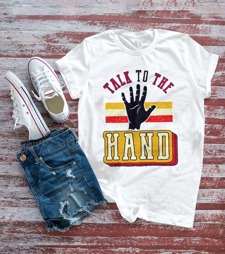 TALK TO THE HAND Retro Stripes T-Shirt