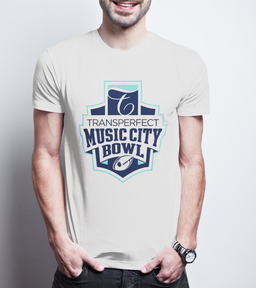 Transperfect Music City Bowl Football Emblem T-Shirt