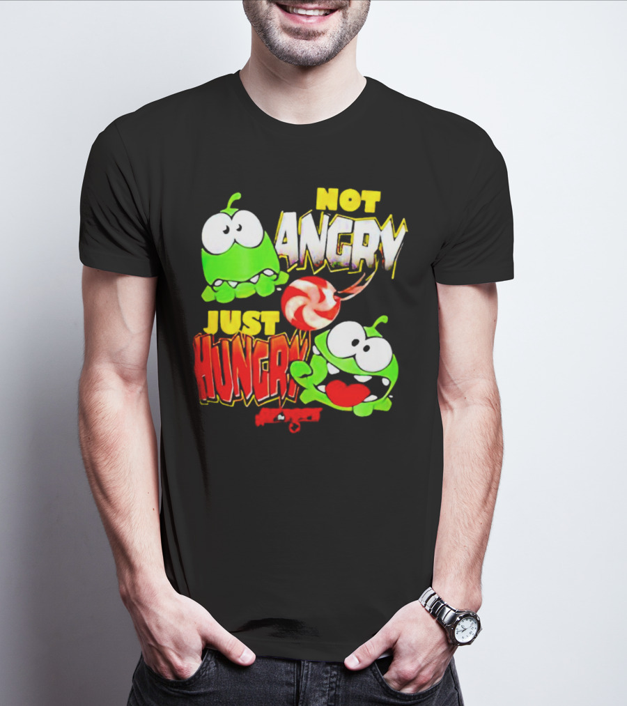 Om Nom Not Angry Just Hungry Cut The Rope Candy Craving T-Shirt