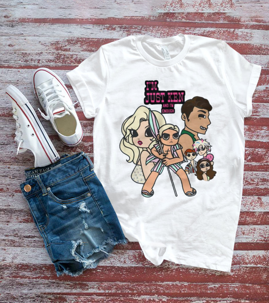 I'm Just Ken And I'm Enough Barbie-Inspired Cartoon Characters T-Shirt
