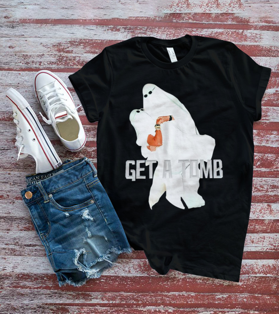 GET A TOMB Ghosts Carrying Figure Halloween Humor T-Shirt