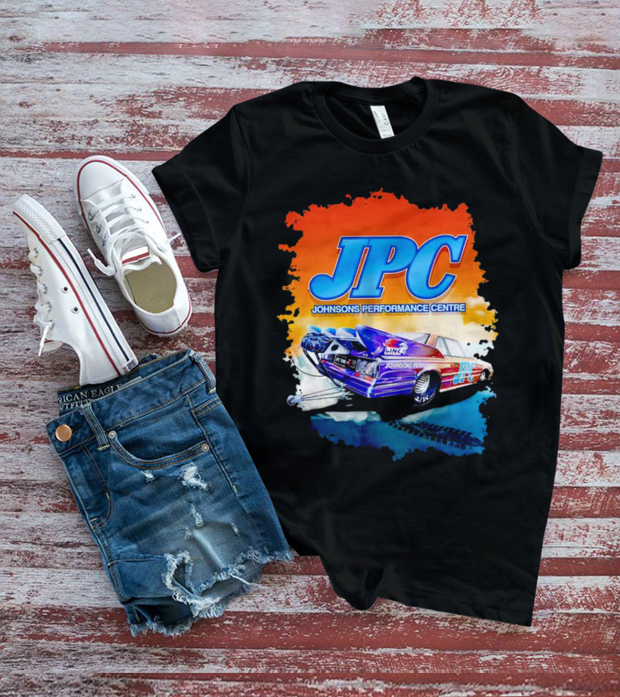 JPC Johnson’s Performance Centre Racing Car And Tire Marks T-Shirt