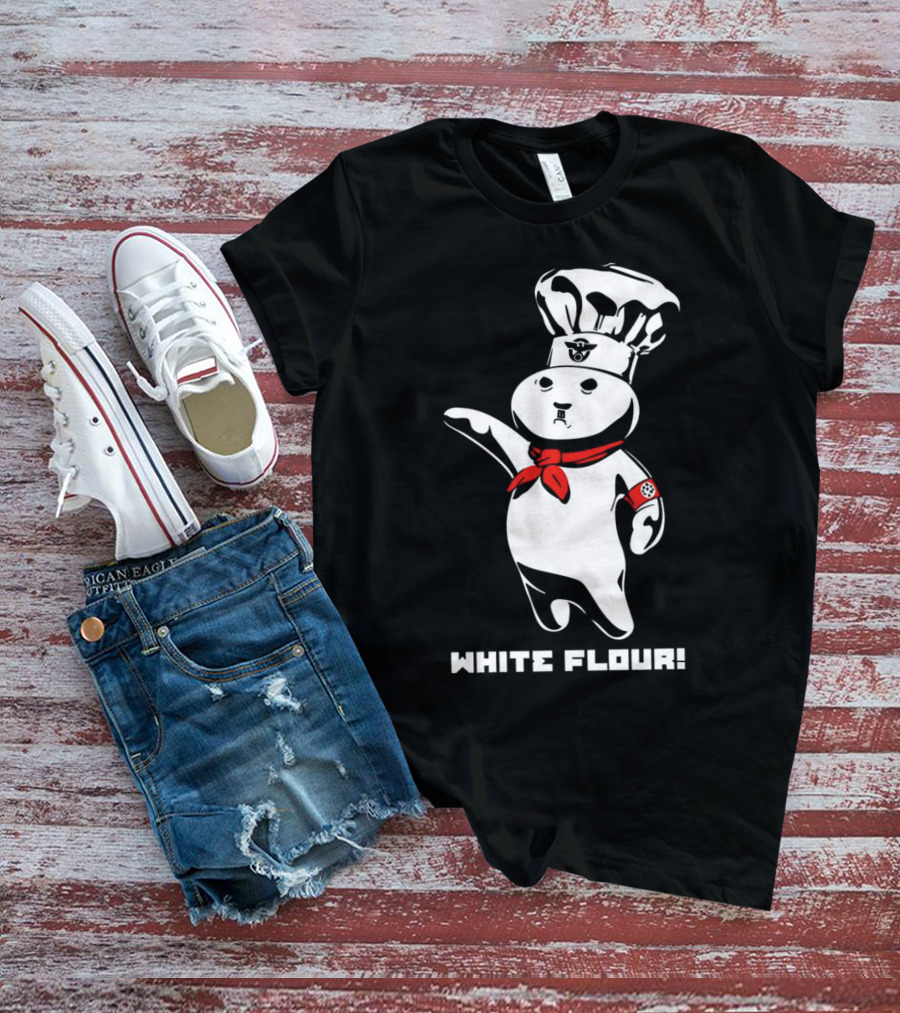 White Flour Funny Character Chef Satire T-Shirt