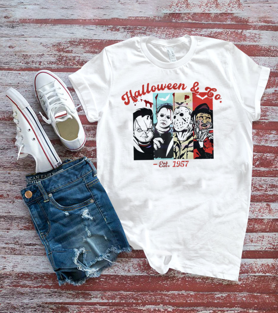 Halloween And Co. Est. 1957 Scary Movie Character Vibes T-Shirt