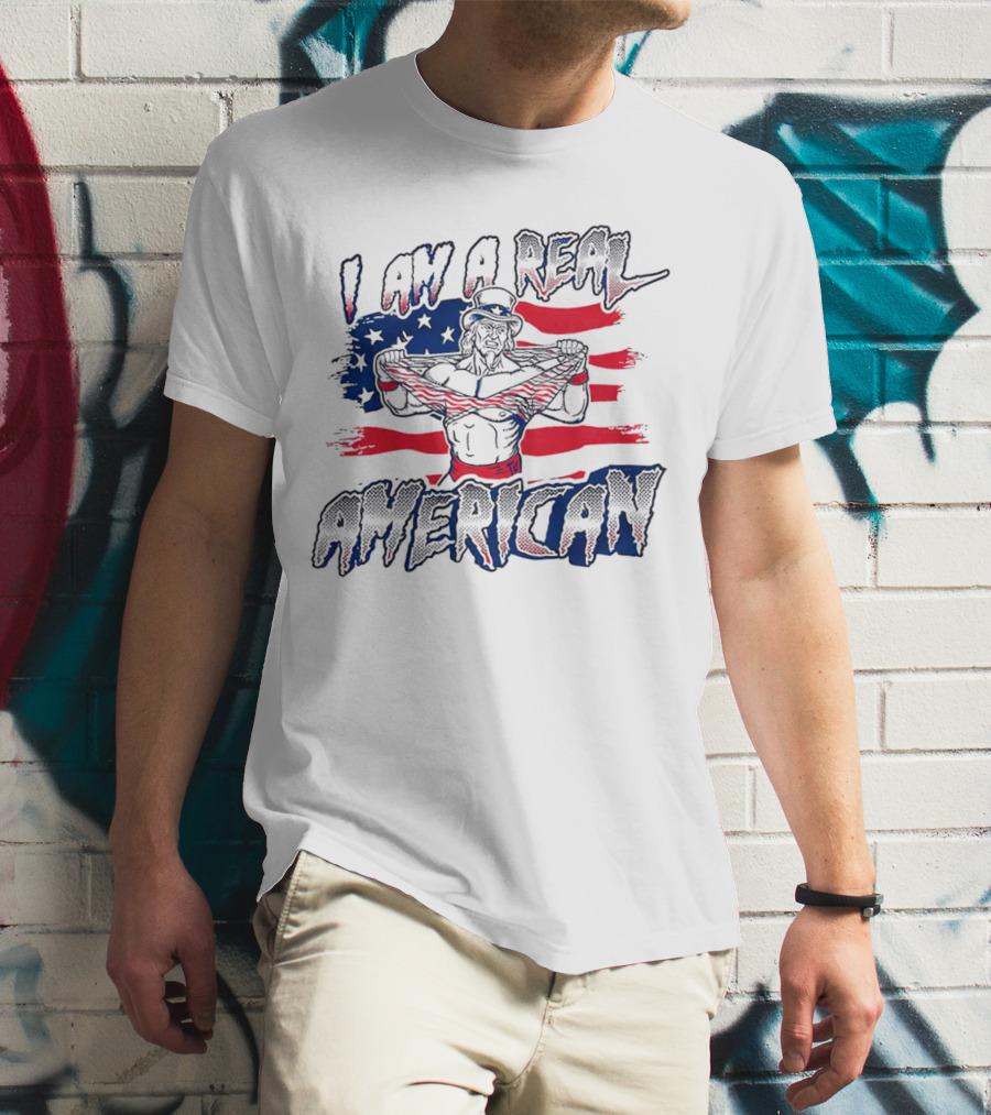 I Am A Real American Uncle Sam Flag T-Shirt