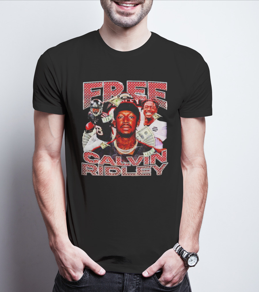 Free Calvin Ridley Atlanta Falcons 18 Vintage Football Player T-Shirt