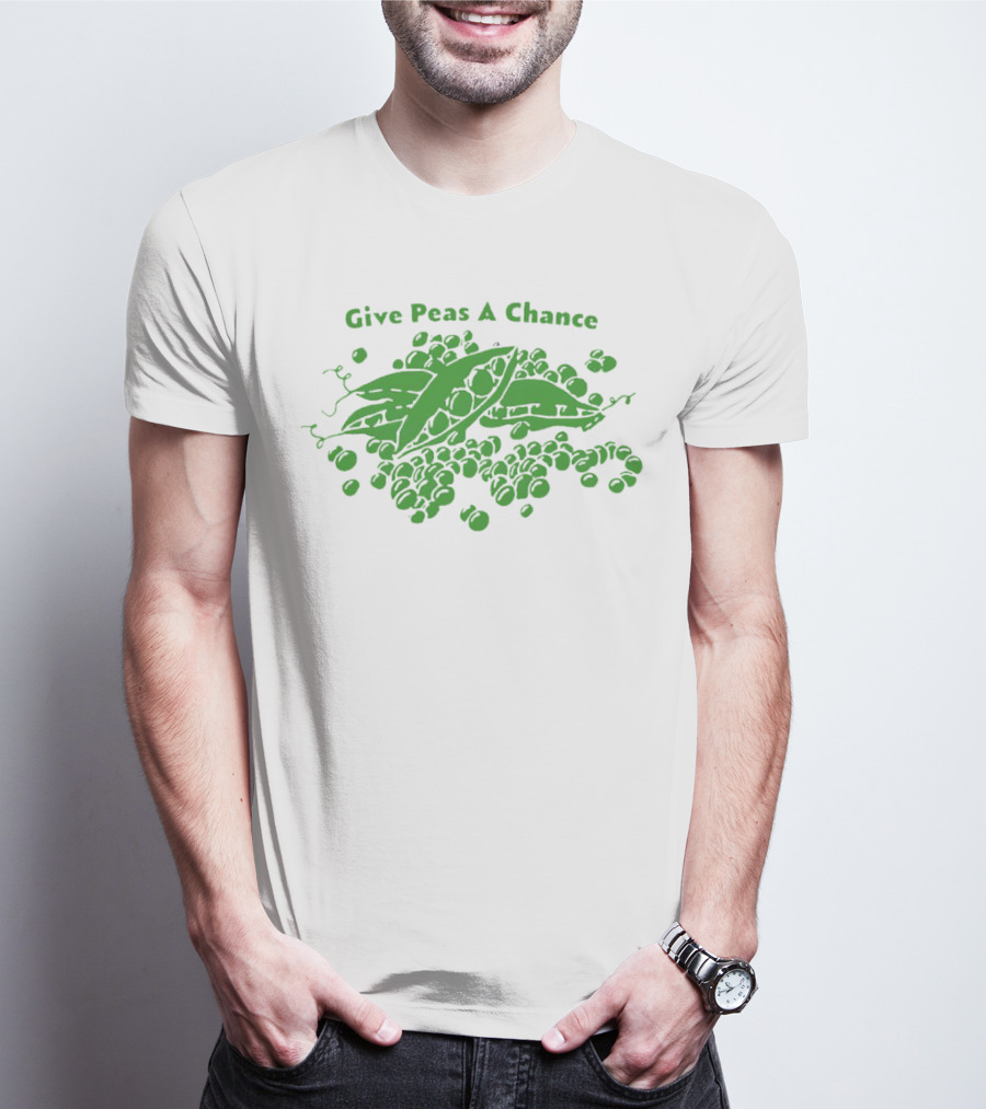 Give Peas A Chance Peapod Green Playful T-Shirt