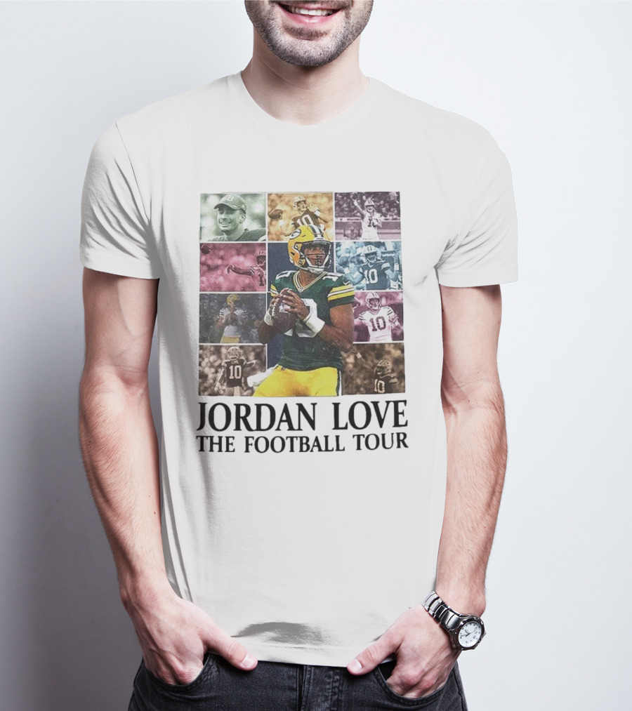 Jordan Love Green Bay Football Highlights Tour T-Shirt