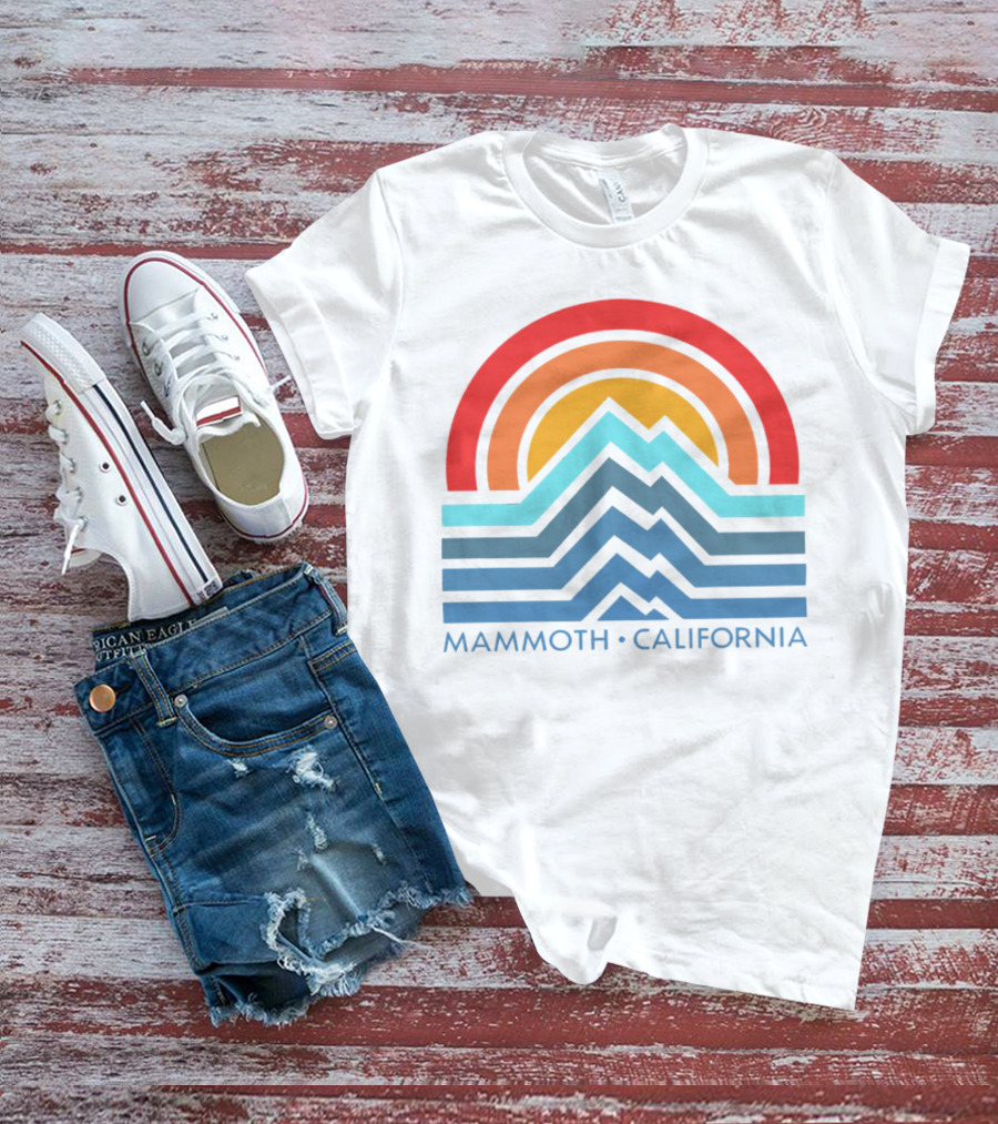 Mammoth California Vintage Mountain Sunset T-Shirt