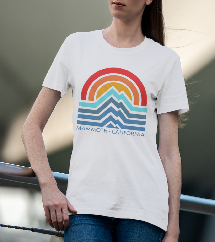 Mammoth California Vintage Mountain Sunset T-Shirt