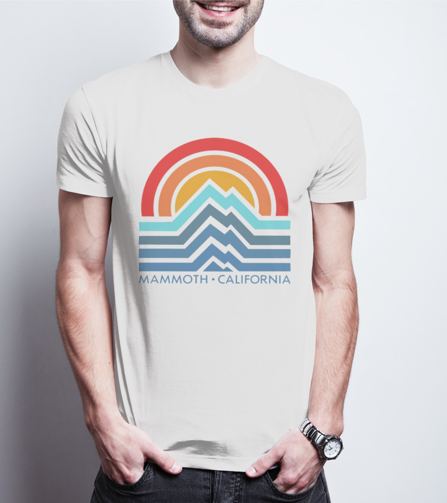 Mammoth California Vintage Mountain Sunset T-Shirt