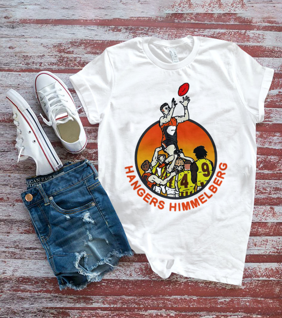 Hangers Himmelberg AFL Marking Victory Sunset Football Scene T-Shirt