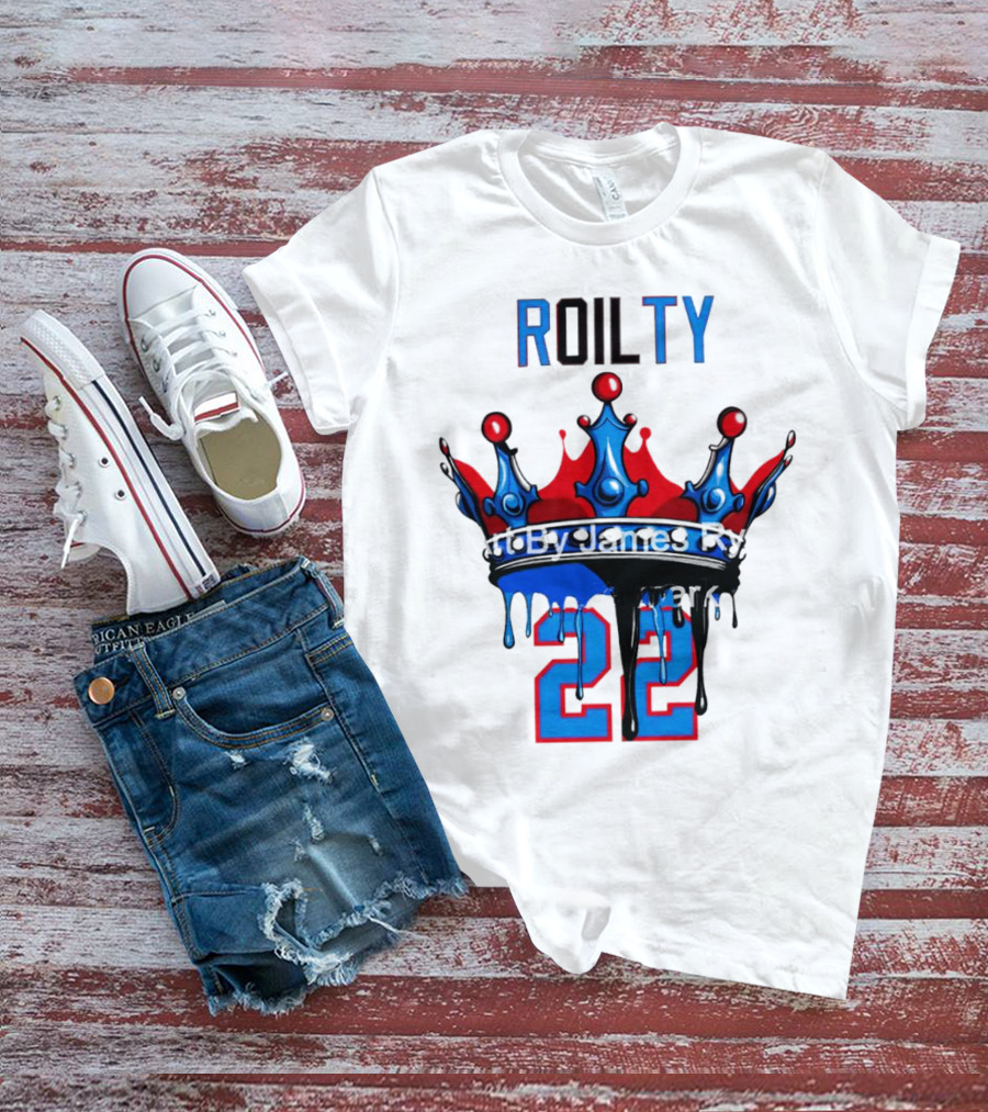 ROILTY 22 Crown Red Blue Dripping T-Shirt
