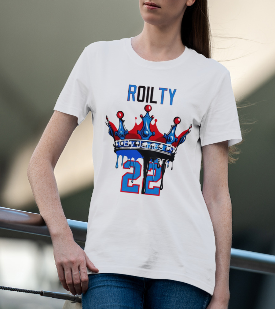 ROILTY 22 Crown Red Blue Dripping T-Shirt