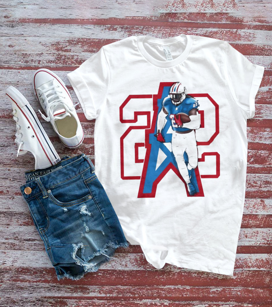 Derrick Henry Tennessee Titans 29 Oilers Throwback Running Back Cartoon T-Shirt
