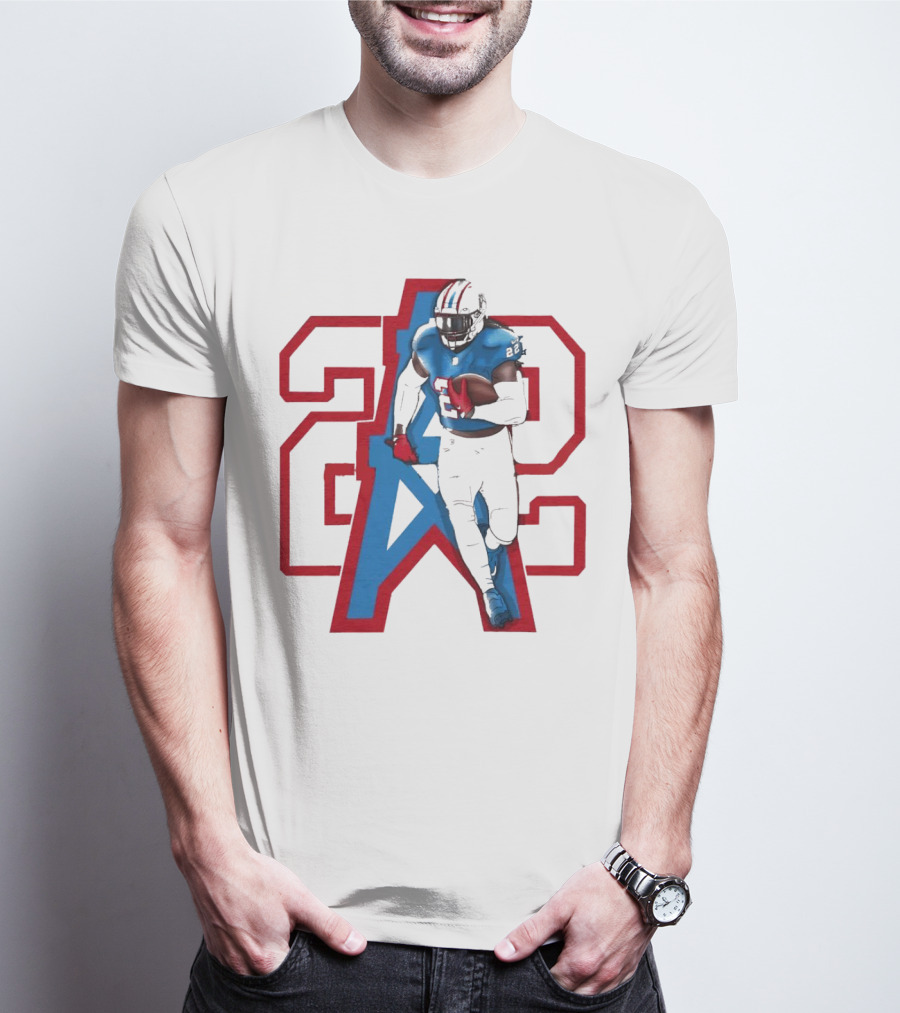 Derrick Henry Tennessee Titans 29 Oilers Throwback Running Back Cartoon T-Shirt