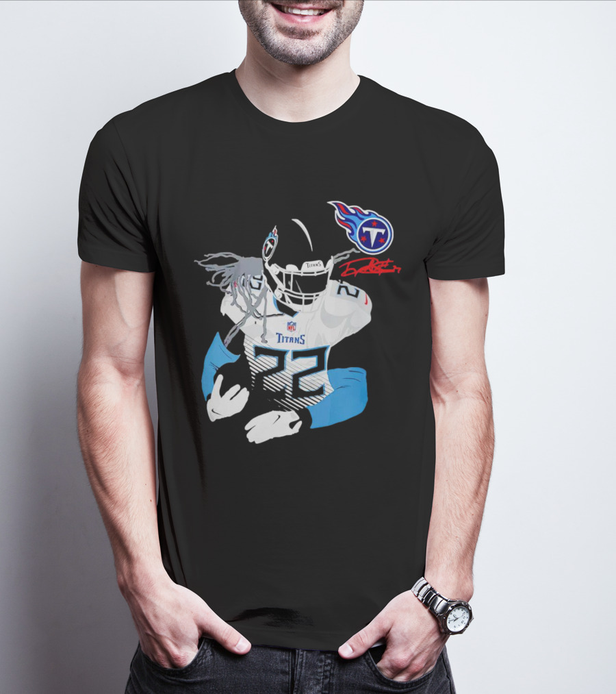 Derrick Henry Tennessee Titans NFL Jersey With Logo And Signature T-Shirt