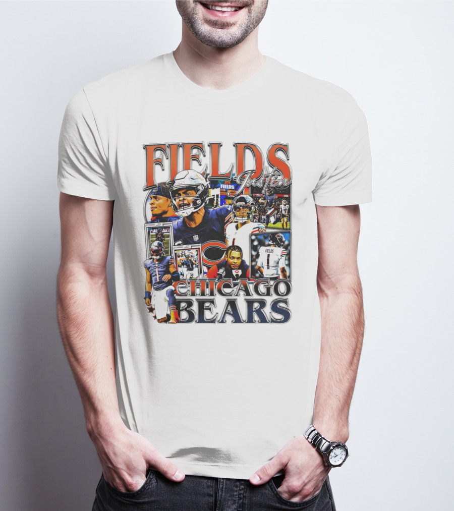 Fields Justin Chicago Bears Football T-Shirt