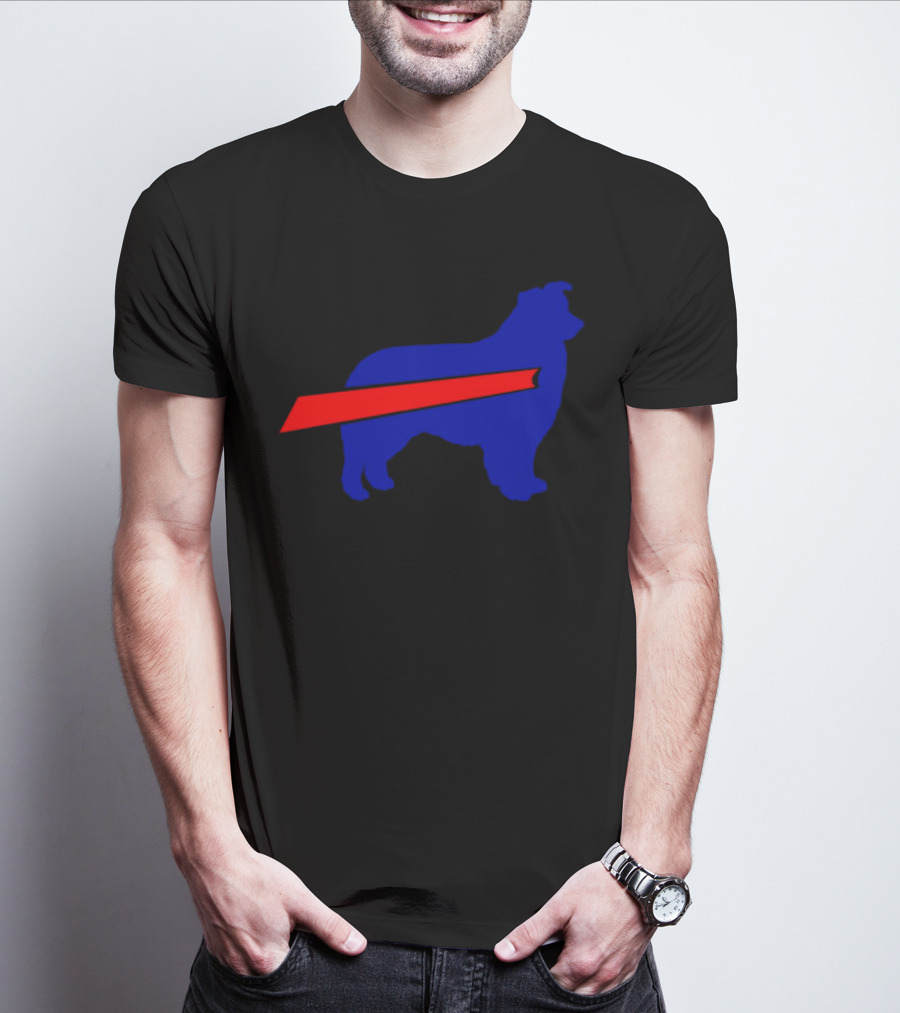 Buffalo Bills Aussie Mafia Silhouette With Iconic Red Stripe T-Shirt