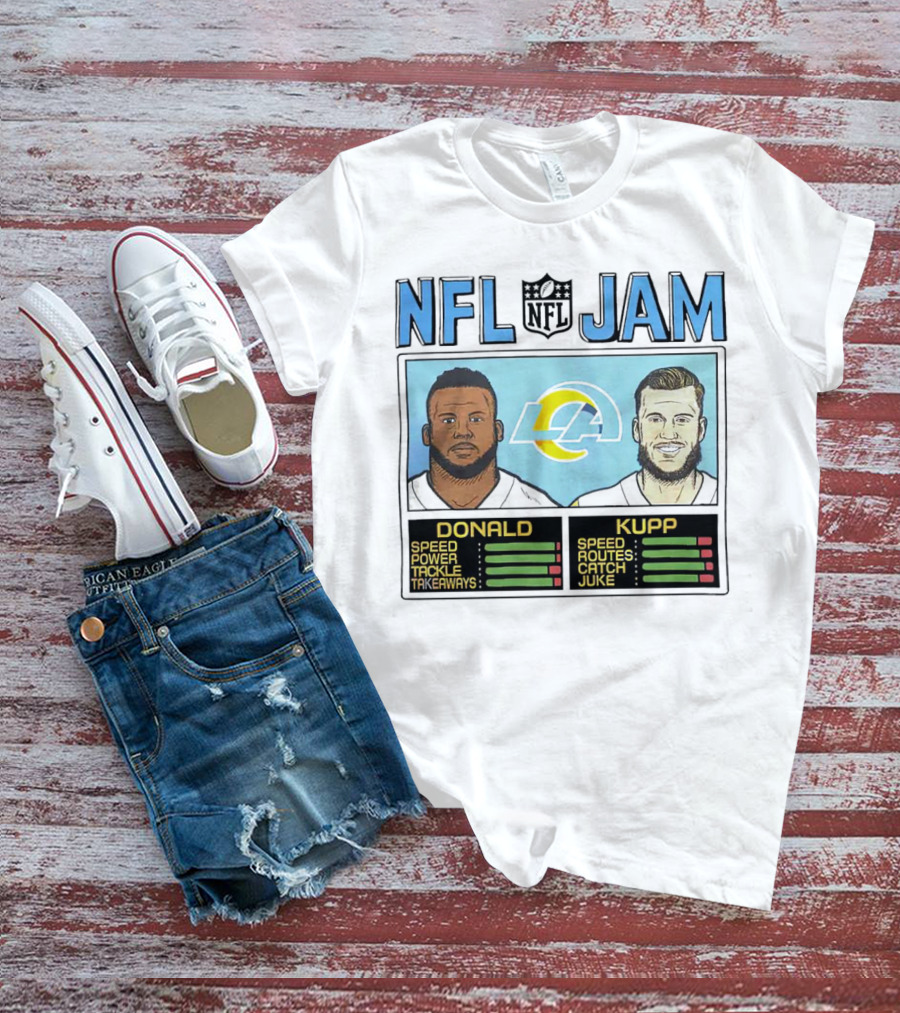 NFL Jam Rams Donald Kupp Speed Power Tackles Routes T-Shirt