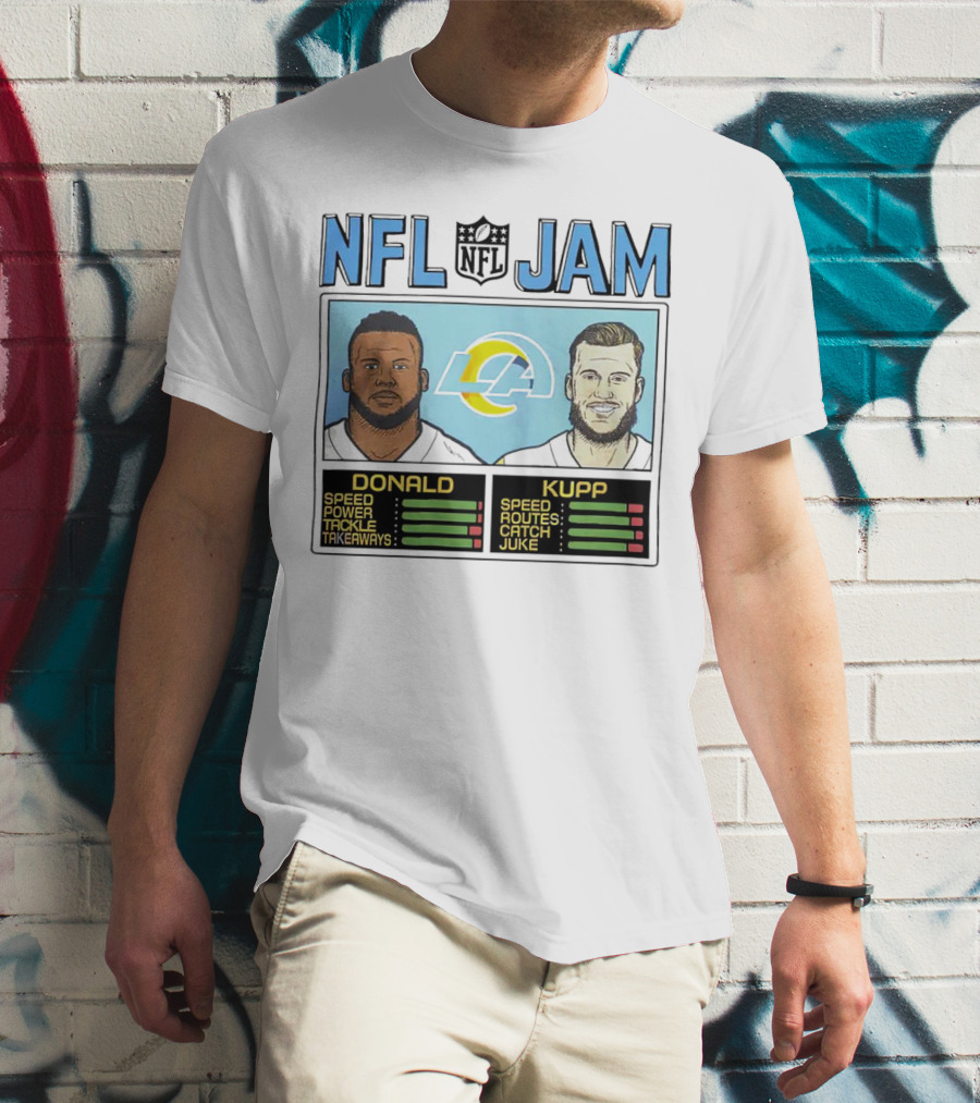 NFL Jam Rams Donald Kupp Speed Power Tackles Routes T-Shirt