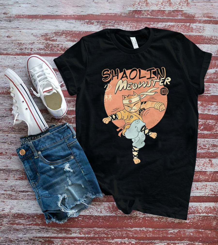 Shaolin Meowster Martial Arts Cat XIII T-Shirt