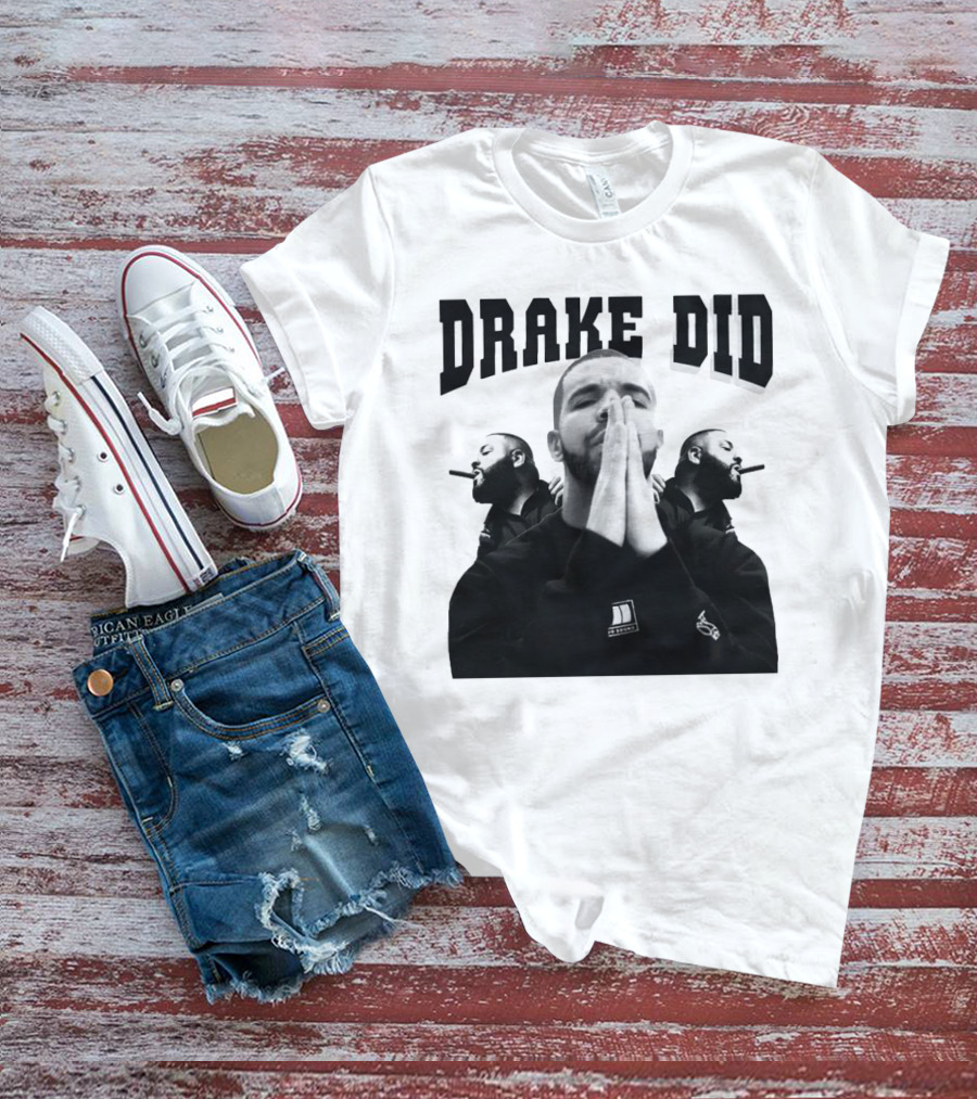 Drake Did Aubrey Drake Graham Vintage Prayer Pose Black And White Trio T-Shirt
