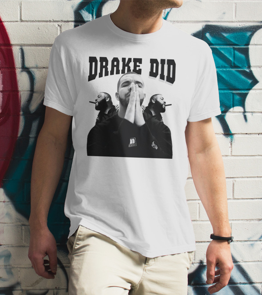 Drake Did Aubrey Drake Graham Vintage Prayer Pose Black And White Trio T-Shirt