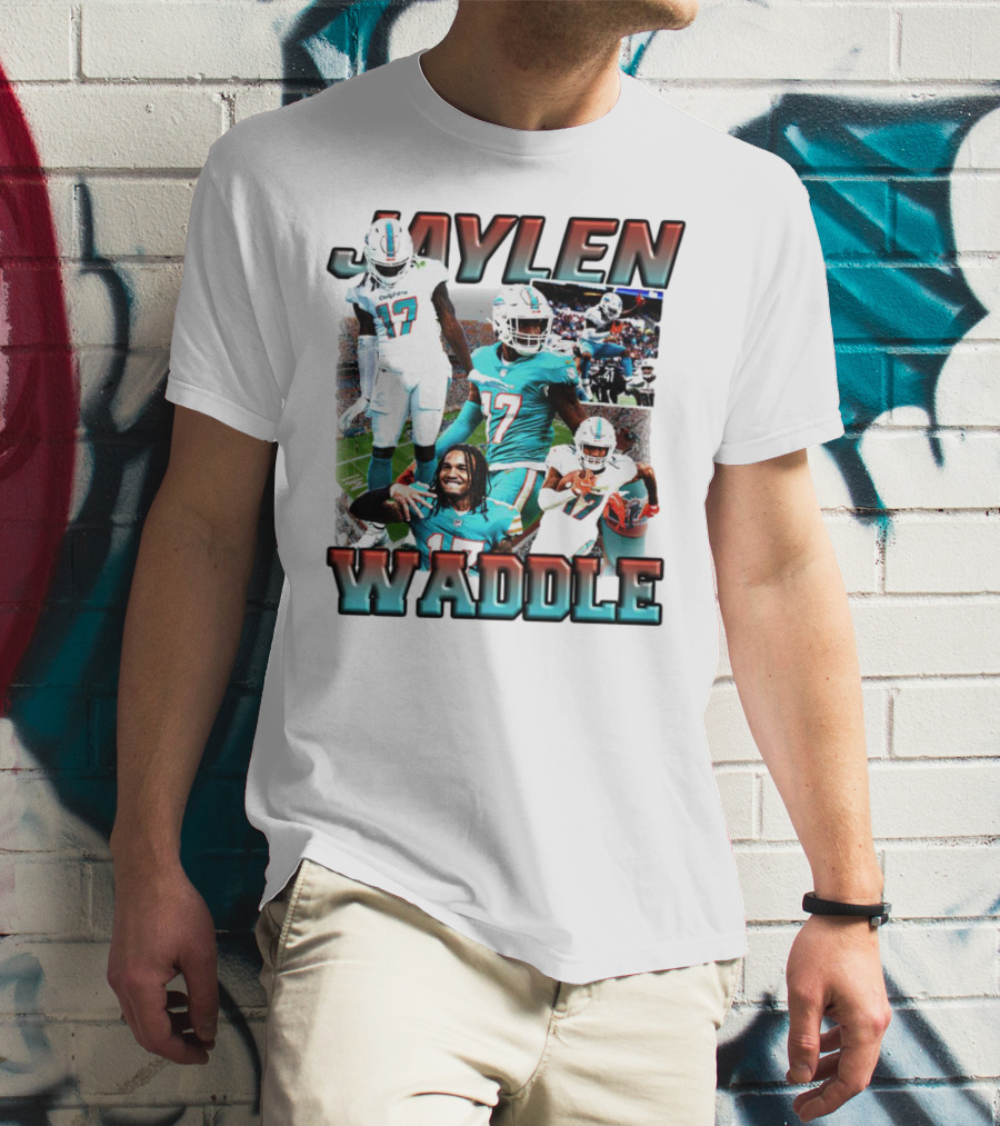 Jaylen Waddle Miami Dolphins Football Player Number 17 T-Shirt