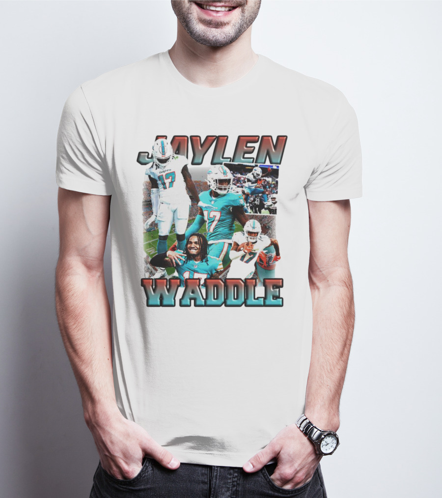 Jaylen Waddle Miami Dolphins Football Player Number 17 T-Shirt