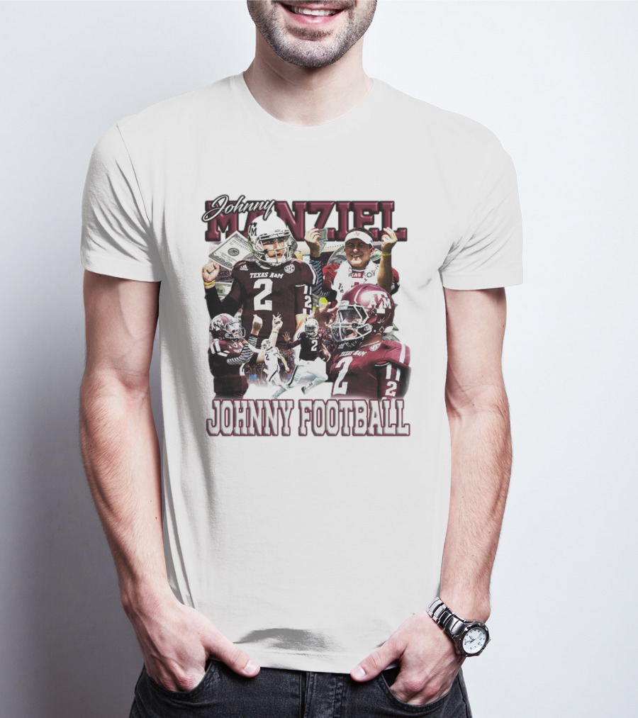 Johnny Manziel Texas A&M Aggies Johnny Football Number 2 College Football Legend T-Shirt
