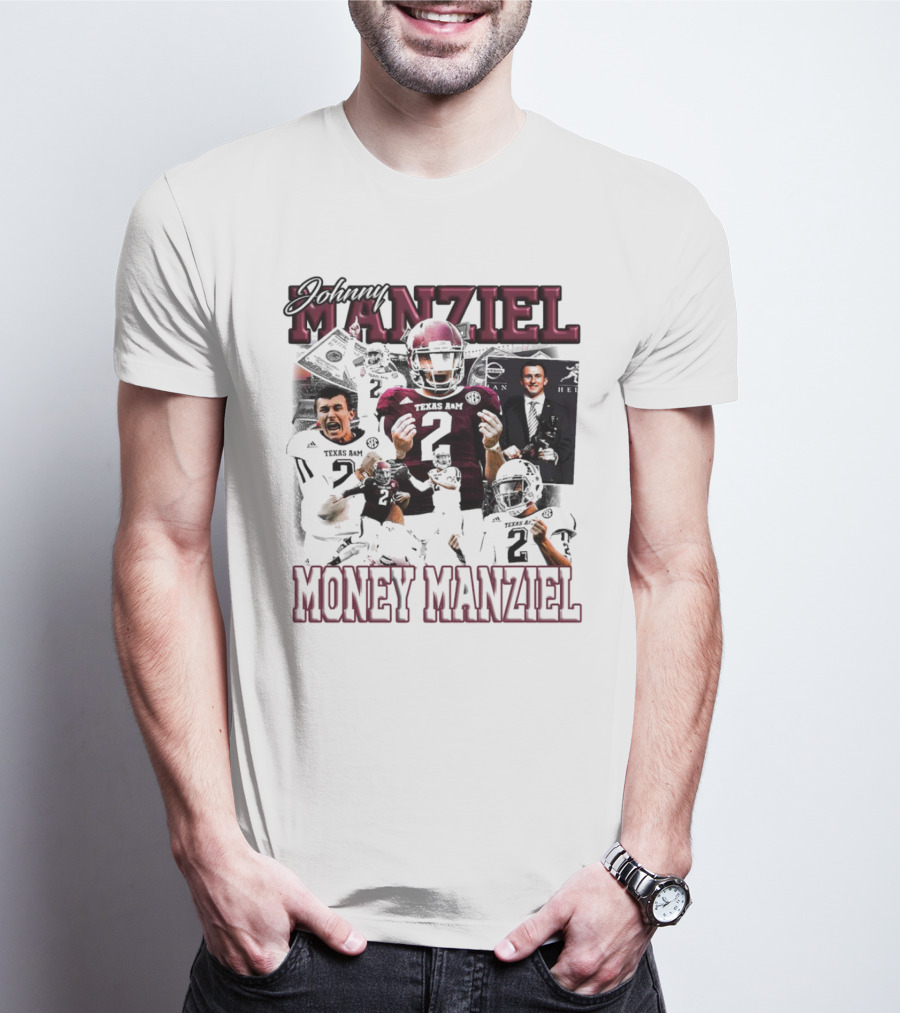 Johnny Manziel Texas A&M Aggies Money Manziel Football Highlights Montage T-Shirt