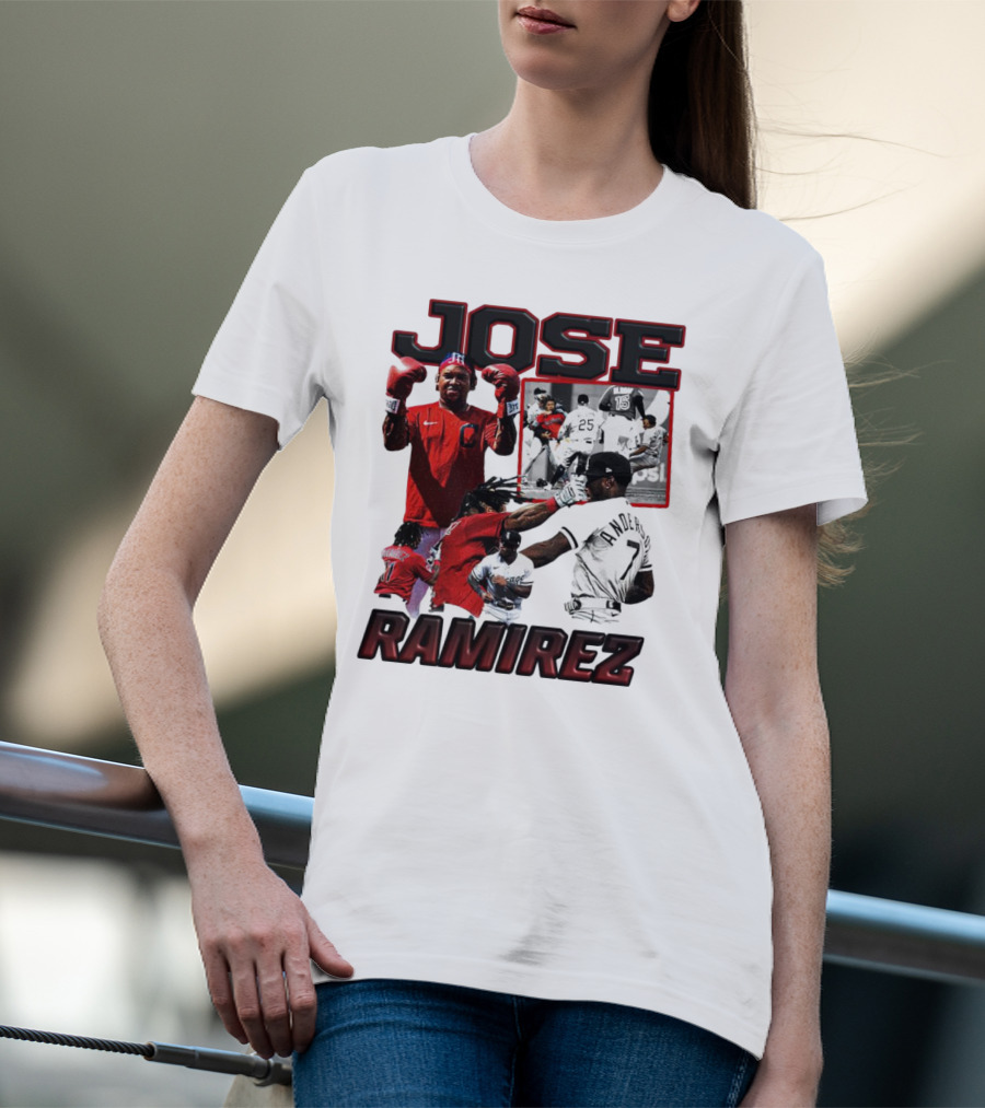 Jose Ramirez Cleveland Guardians Down Goes Anderson Boxing Moments T-Shirt