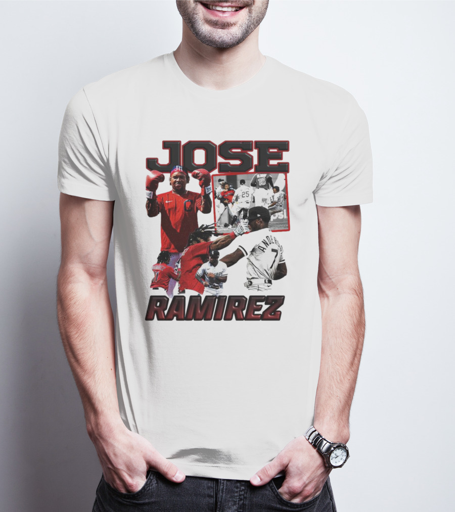 Jose Ramirez Cleveland Guardians Down Goes Anderson Boxing Moments T-Shirt