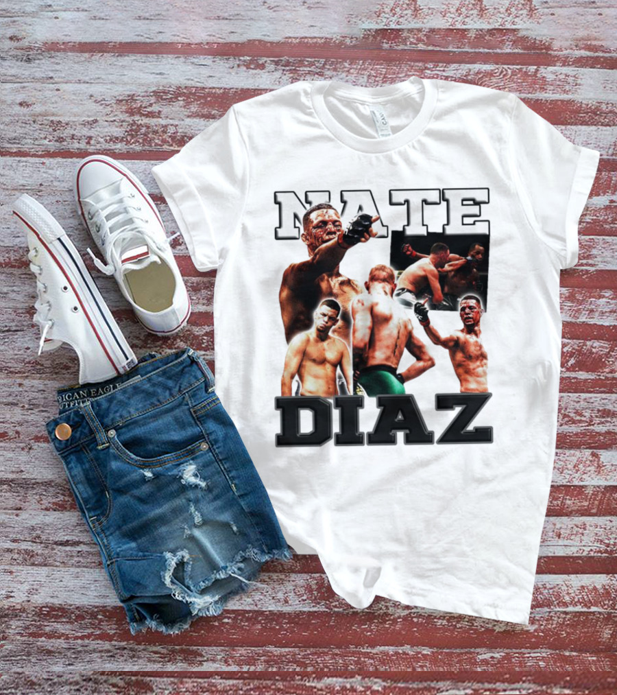 Nate Diaz MMA Fight Collage T-Shirt