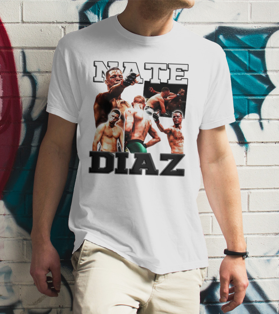 Nate Diaz MMA Fight Collage T-Shirt