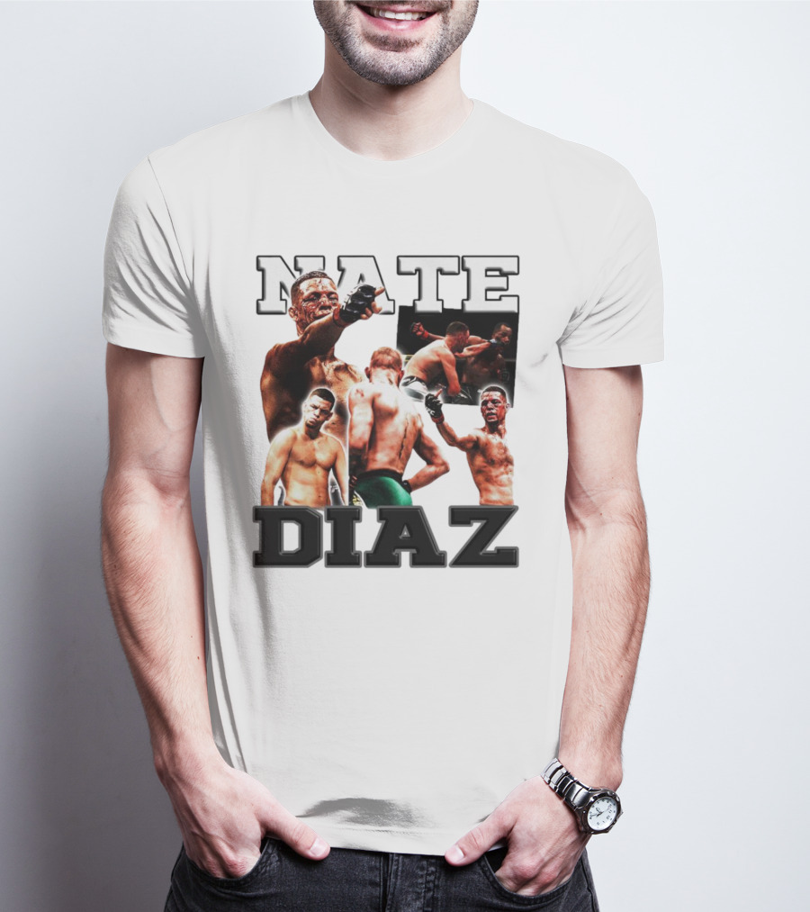 Nate Diaz MMA Fight Collage T-Shirt