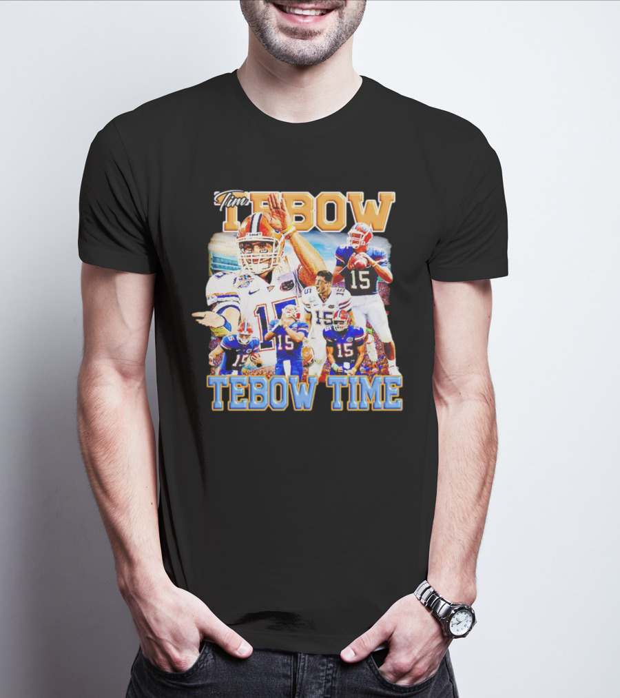 Tim Tebow Florida Gators Football Tebow Time 15 Quarterback Legend T-Shirt