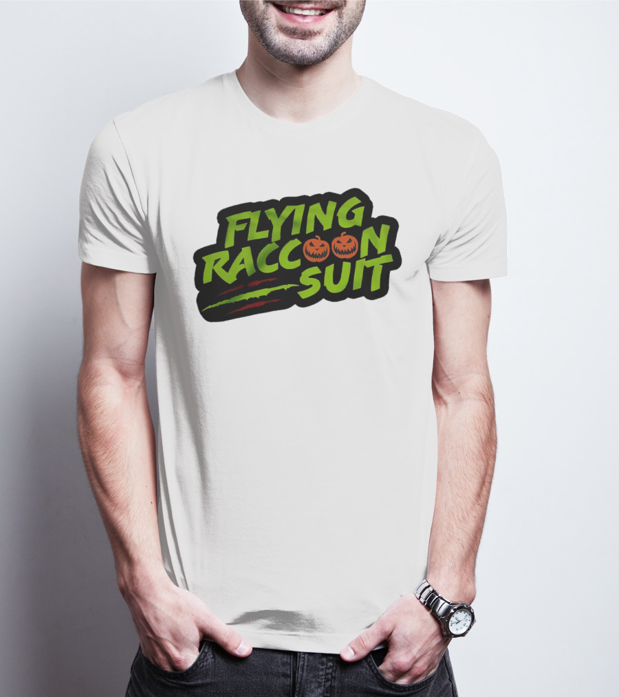 Flying Raccoon Suit This Is Skaloween Jack-O'-Lantern Claw Marks T-Shirt