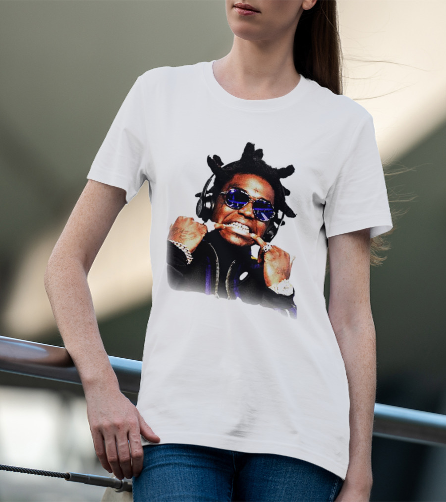 Kodak Black Rapper With Blue Sunglasses Grills And Jewelry T-Shirt
