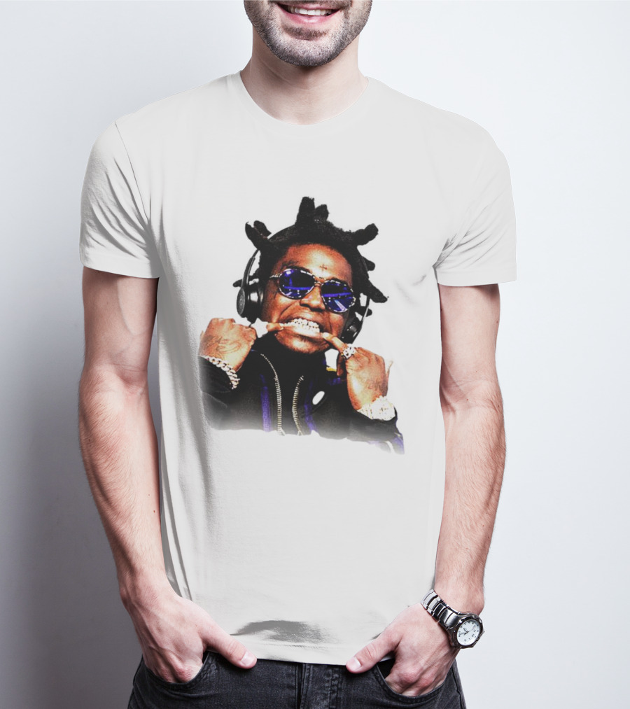 Kodak Black Rapper With Blue Sunglasses Grills And Jewelry T-Shirt