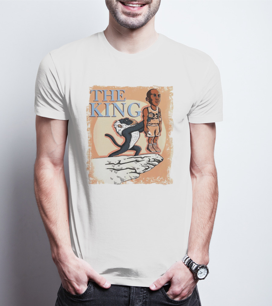 The King Michael Jordan Simba Parody With Rafiki And Basketball Jersey T-Shirt