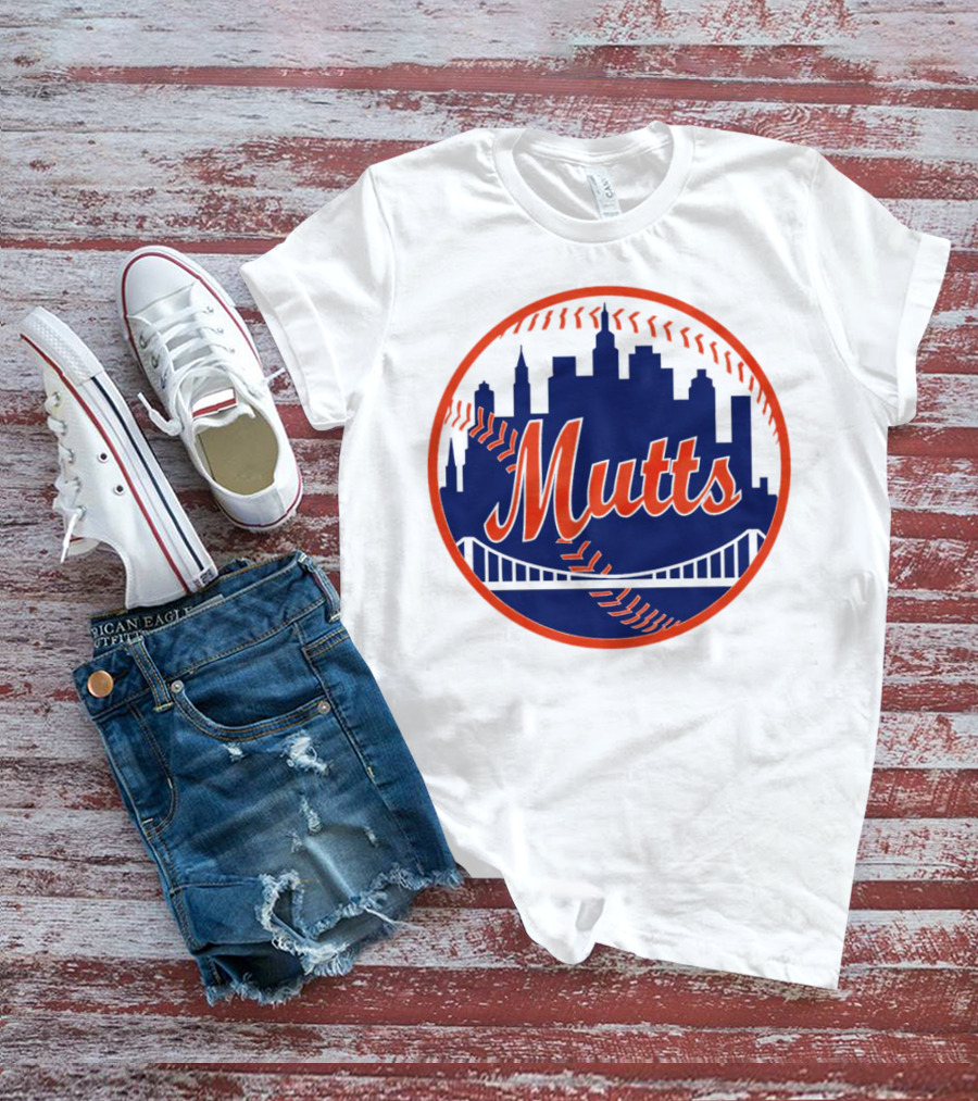 New York Mutts Skyline Baseball T-Shirt