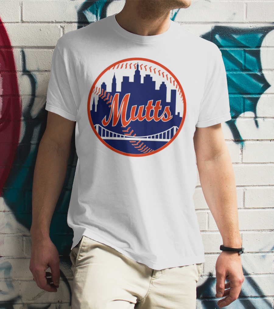 New York Mutts Skyline Baseball T-Shirt