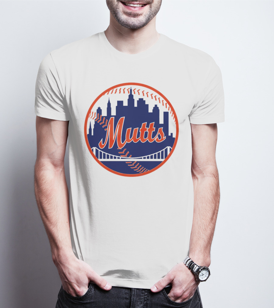 New York Mutts Skyline Baseball T-Shirt