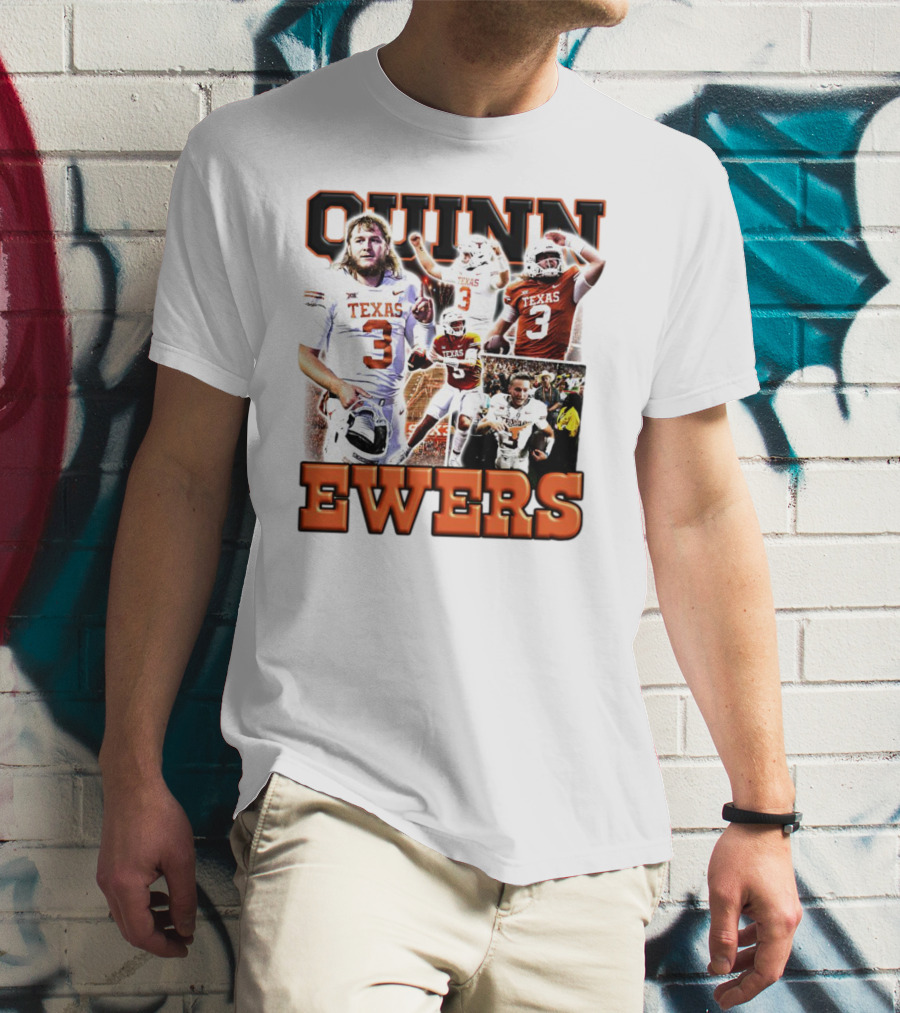 Quinn Ewers Texas Football Longhorns Number 3 T-Shirt